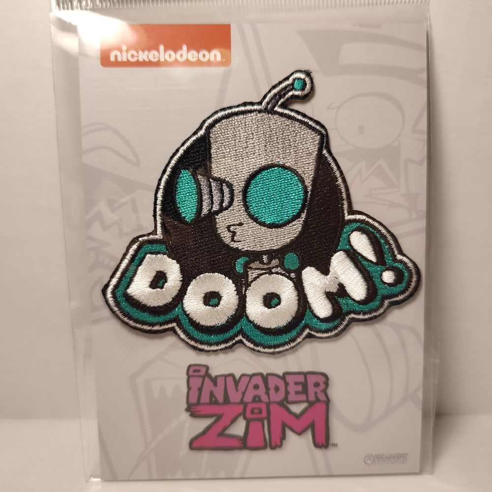 Invader Zim Gir DOOM Iron On Patch Official Nickelodeon Collectible Fashion